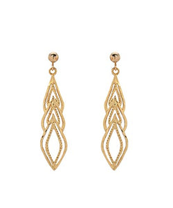 14 Karat Yellow Gold Filigree Earrings