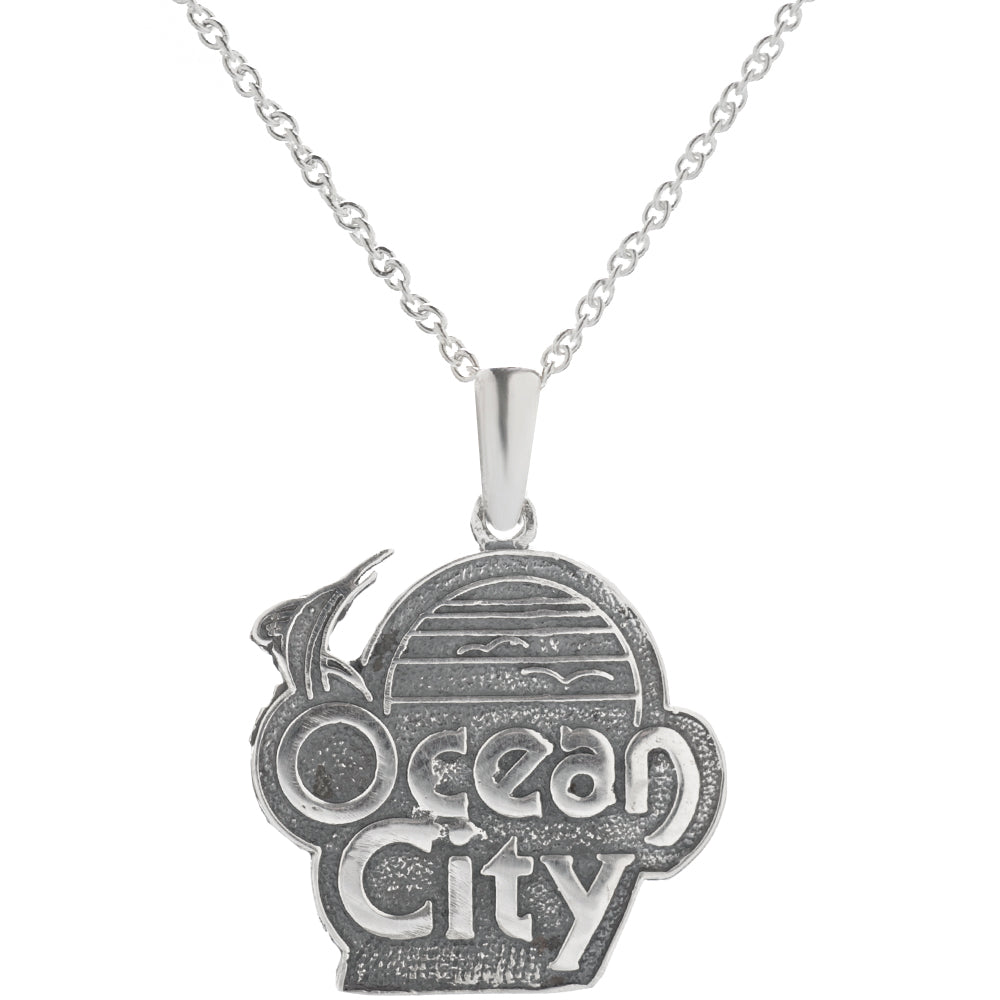 Sterling Silver City Pride Pendant Necklace, 18