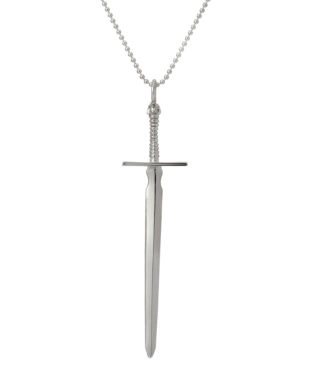 Sterling Silver Protector of Truth Sword Pendant Necklace, 18