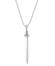 Sterling Silver Sword Pendant Necklace, 18"
