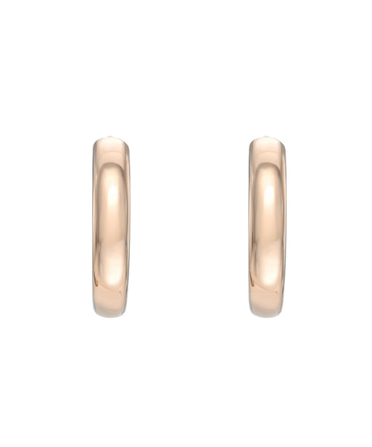 14 Karat Rose Gold 2 mm Wide Huggie Hoops